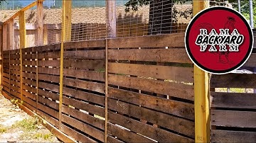 STRONGEST DIY PALLET FENCE (Easy to Build) - Bama Backyard Farm