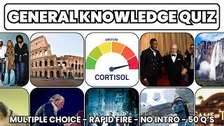 Hard Rapid Fire General Knowledge Quiz | 50 Q's | Multiple Choice | Difficult Trivia Questions screenshot 4