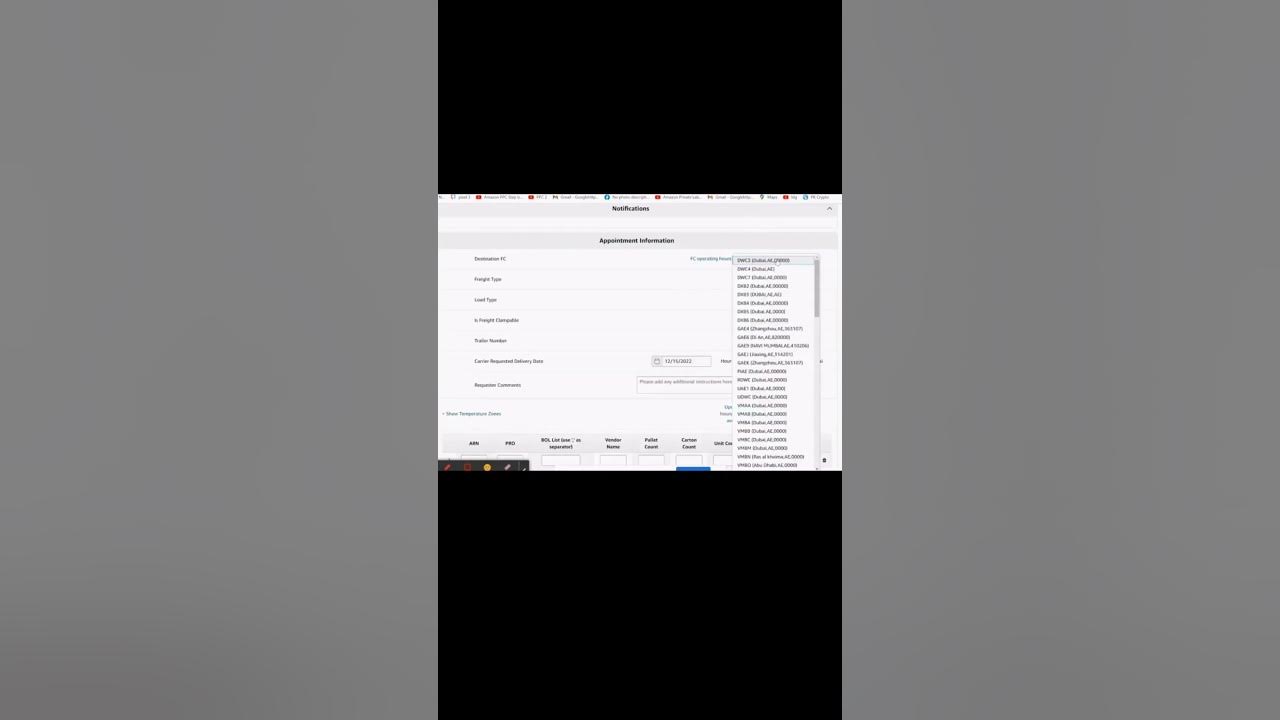 Amazon carrier Central FC appointment/amazonfba/amazontraining/amazonshorts/amazonwarehouse