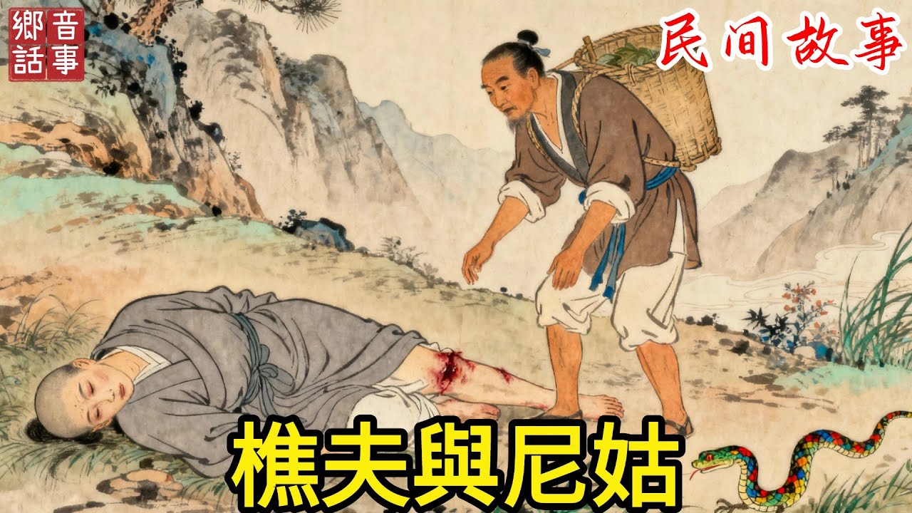 樵夫上山砍柴，救了被蛇咬傷的尼姑，帶尼姑到山上的臨時住所休息，尼姑為報救命之恩，和樵夫說了一句話，樵夫直接懵了#故事頻道 #民間故事 #故事分享 #聽書 #中國文化