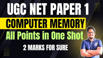 Computer Memory Concept in One Shot | UGC NET SET Paper 1 | Shiva sir  ⁨@AchieversAddaAA⁩
