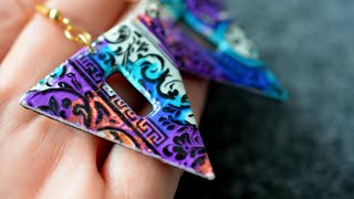 Create Colorful Textured Polymer Clay Earrings Tutorial