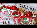 Christmas Tiger Swirl | Cold Process Soap Making | Artisan Soap Design | Let's get Soapy