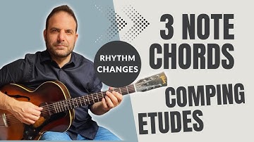 2 Note CHORDS Etudes - Jazz Guitar COMPING - Rhythm Change -