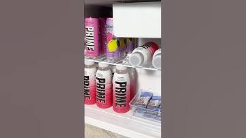 Mini fridge restock ⚡️ #minifridge #minifridgerestock #asmr #preppy #preppyaesthetic #drinkprime