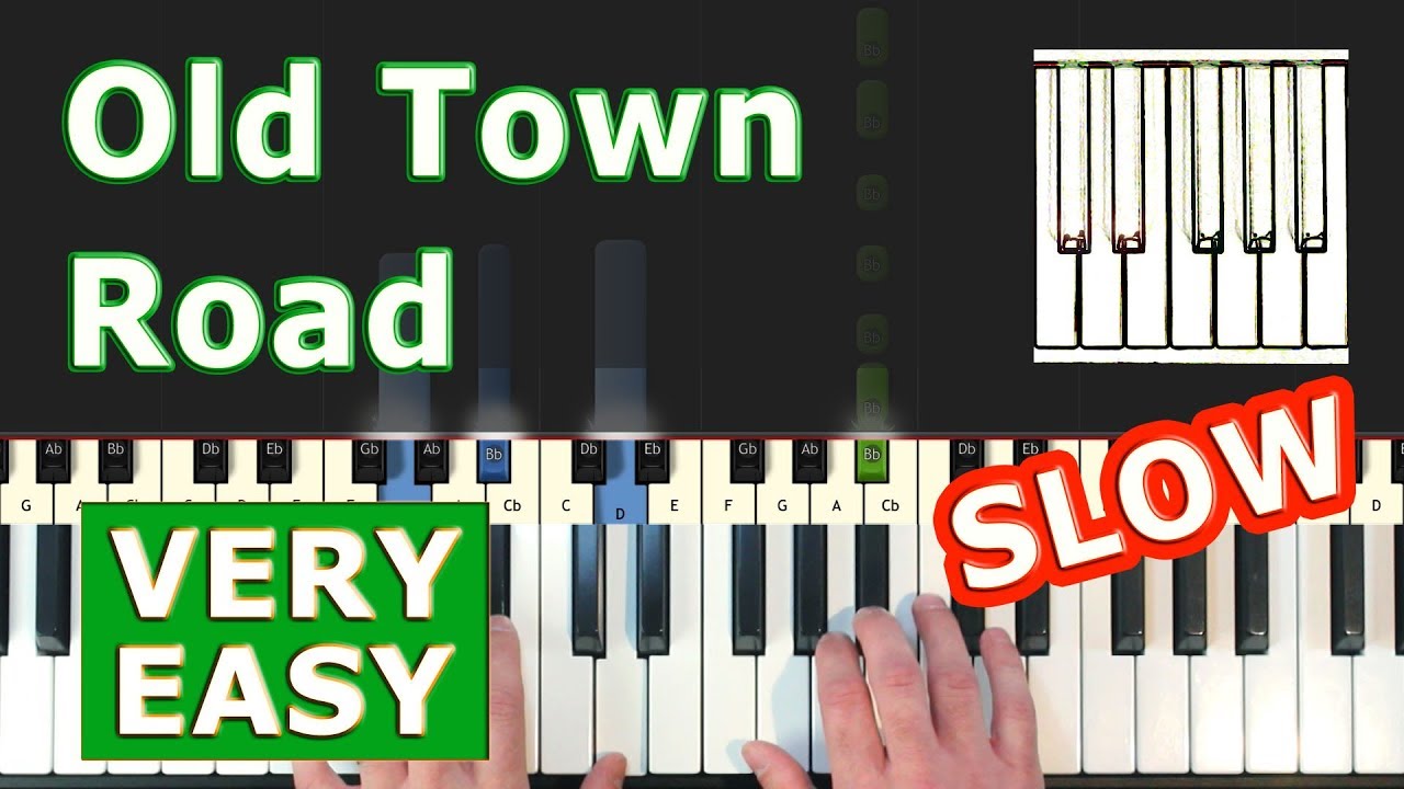 Lil Nas X - Old Town Road - VERY EASY Piano Tutorial SLOW ...