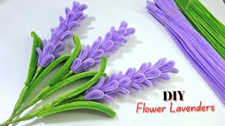 How to Make DIY Pipe Cleaner Lavender | Easy Realistic Lavender Stems Tutorial 💜🌿
