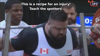 IPF Worlds 2016 Spotters Killing The Competition  Squat FAILS  faulty spotting