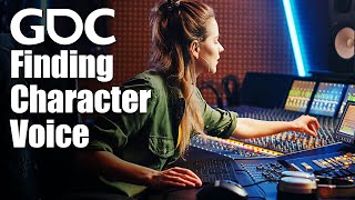 Finding Character Voice With Your Voice