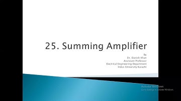 Summing amplifier (Operational Amplifier)