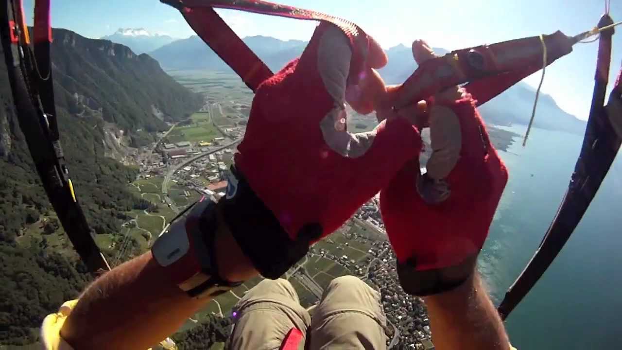 Paragliding - Reverse launch and B-Stall - YouTube