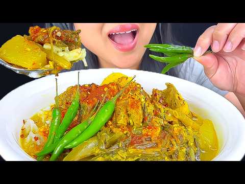 ASMR Spicy Beef & Veggie Stew with Lemongrass (Tamarind Cambodian Sour Soup) Mukbang Eating Sounds