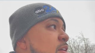 People in Oxford enjoying winter storm