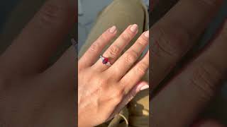 Unforgettable Romance: Handcrafted Trilogy Bespoke Oval Ruby engagement Ring