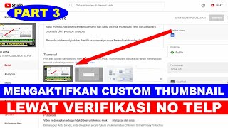 Cara Verifikasi Nomor Telpon Pada Thumbnail  Pertama Di Youtube