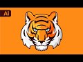 How to Create Tiger From SKETCH TO VECTOR - Adobe Illustrator TUTORIAL