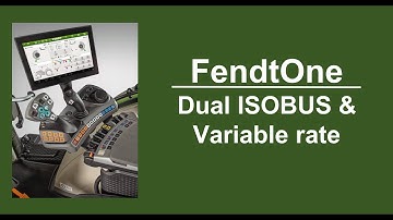 FendtOne Dual ISOBUS and variable rate