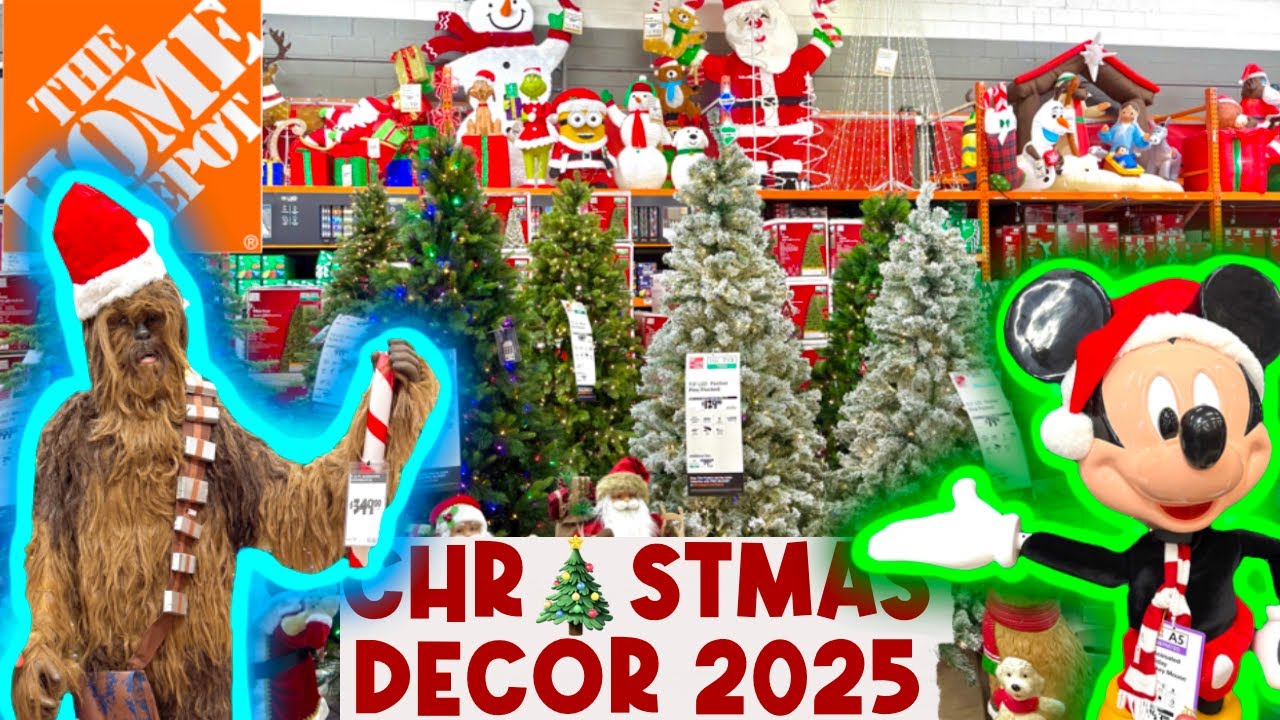 Праздничный декор в Home Depot | Новые рождественские аниматроники и надувные фигурки 2025 года