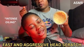 ASMR FAST & INTENSE AGGRESSIVE HEAD SCRATCH USING HAIR TOOLS