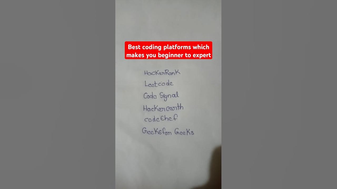 coding platforms for beginners #coding #hackerrank #leetcode # ...