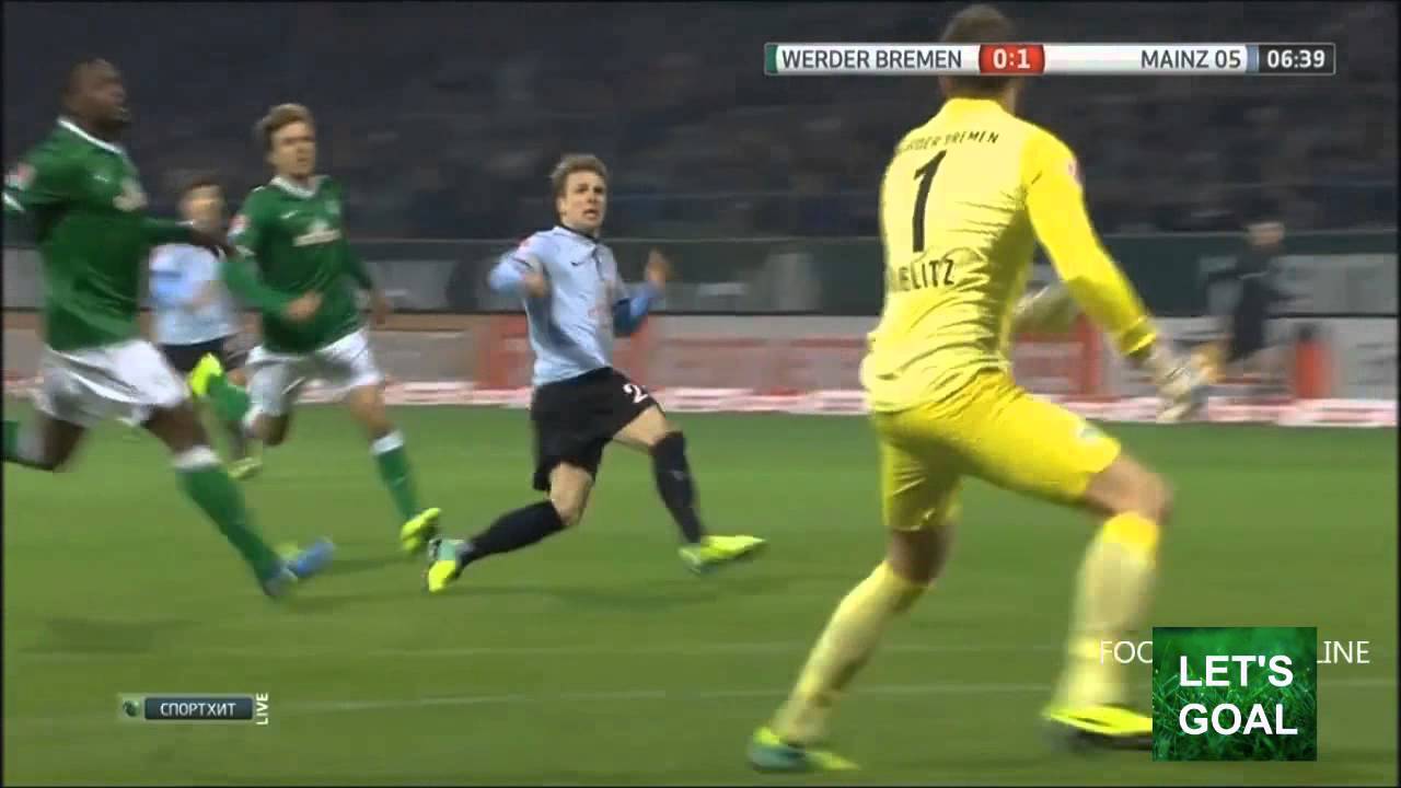 Nicolai Müller 7' Werder Bremen - Mainz 05 24/11/13
