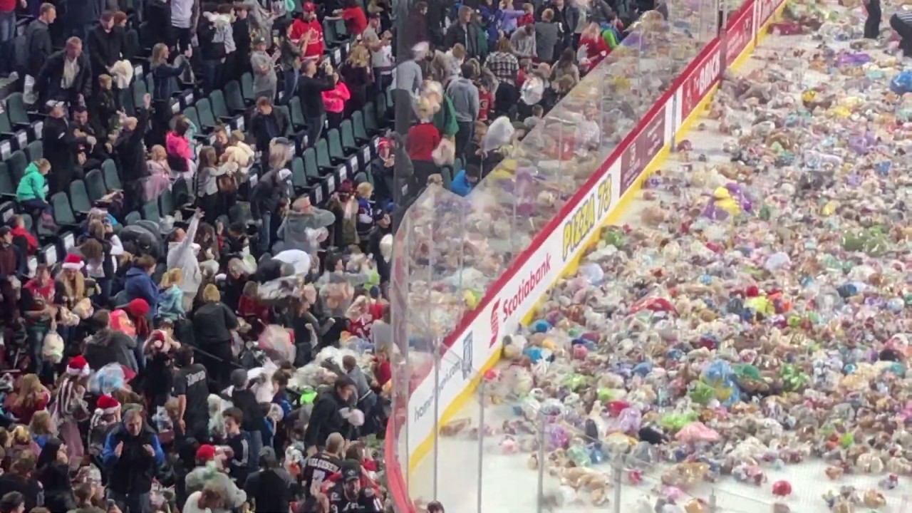 Top 5 Memorable Teddy Bear Toss Game Moments - The Hockey News