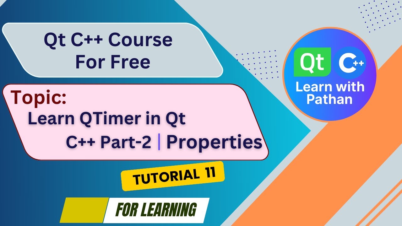 Control Time in Qt C++ ⏱️ | QTimer Advanced | Part-2 