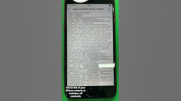 If your iPhone restarts randomly check this hidden menu