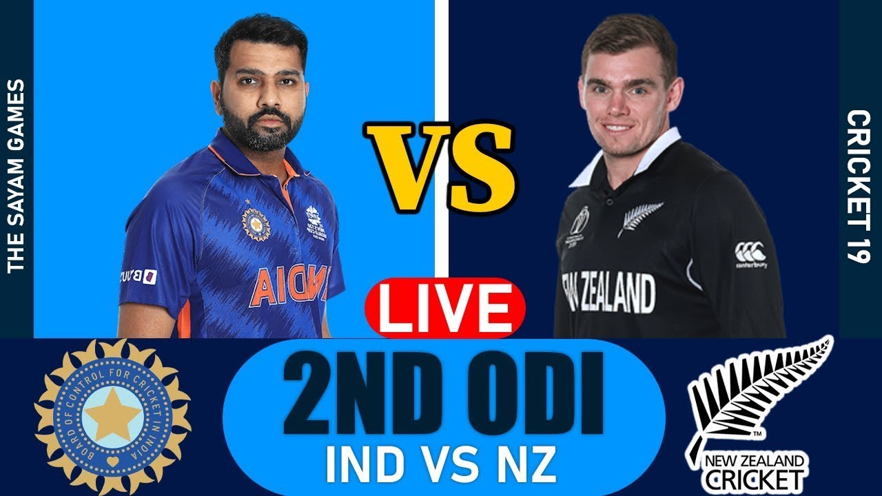 🔴Live IND Vs NZ 2nd ODI Match Live Scores & Commentary India Vs