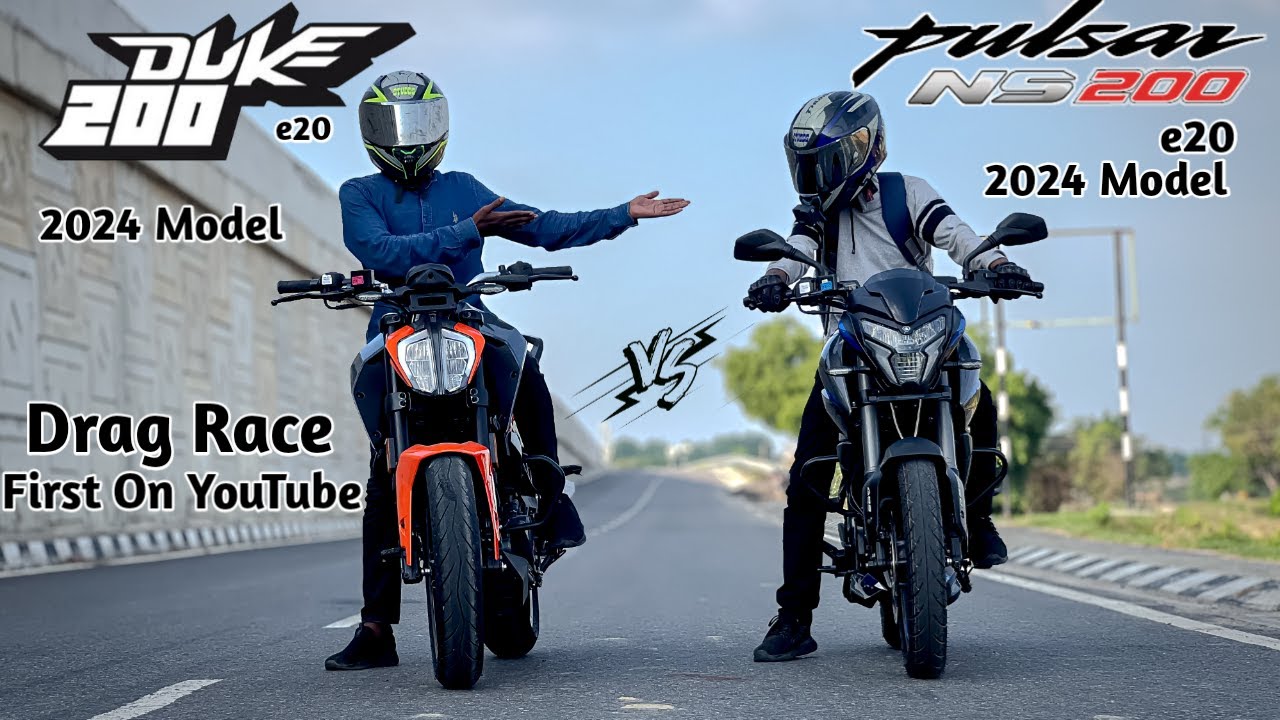 ktm-duke-200-vs-pulsar-ns-200-drag-race-youtube