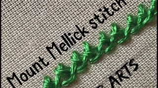 Mount Mellick stitch | Hand Embroidery for beginners | Basic embroidery stitches | vb arts