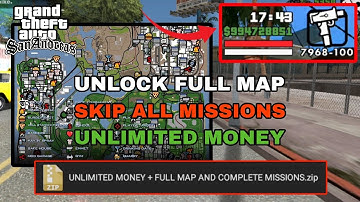 How To Skip All Missions and Unlock Full Map in GTA SA ANDROID (2024) | Unlimited Money