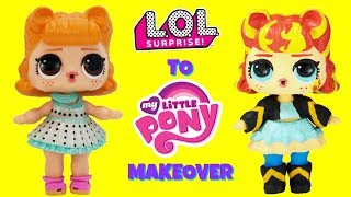 Diy Custom Jitterbug To Sunset Shimmer Lol Surprise Doll My Little Pony Makeover
