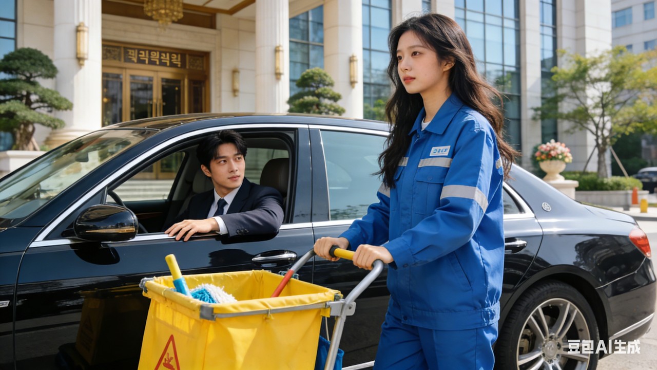 億萬總裁坐在豪車裏，一眼愛上公司清潔工，夜夜把她寵上天！💖中国电视剧 #cdrama #中國電視劇 #甜寵愛情劇