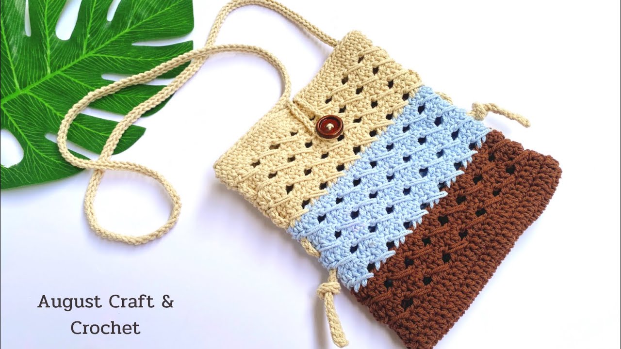 🌻 Simple Crochet Cross Bag Super Easy DIY Crochet Crossbody Bag Step