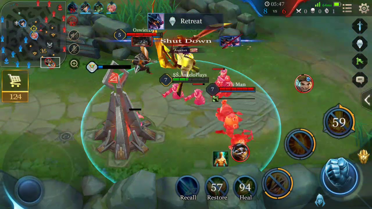 Garena AOV test diamond tank roam carry - YouTube