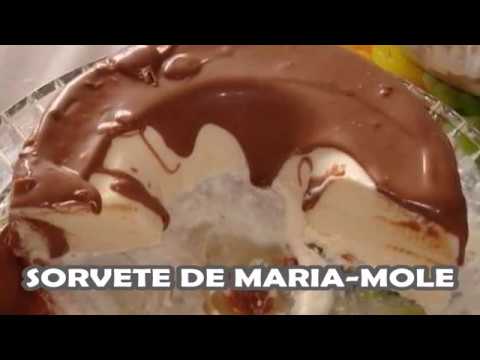 Receita de SORVETE DE MARIA MOLE COM COBERTURA DE CHOCOLATE 