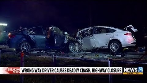 Wrong way driver causes deadly crash, highway closure