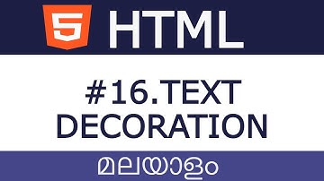 Part 16 | HTML Malayalam Tutorial   | DECORATION