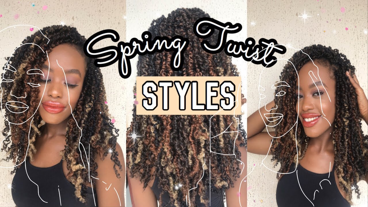 How To Style Spring Twist/Passion Twist|5 Super Easy Styles| Watch in ...