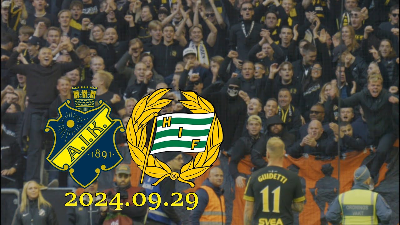 AIK - Hammarby IF 1-0 (2024.09.29) Derby, Tifo, Pyro