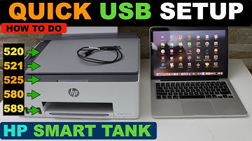HP Smart Tank 520 | 525 | 540 | 580 | 589 USB Setup | Quick Setup For Printing & Scanning.