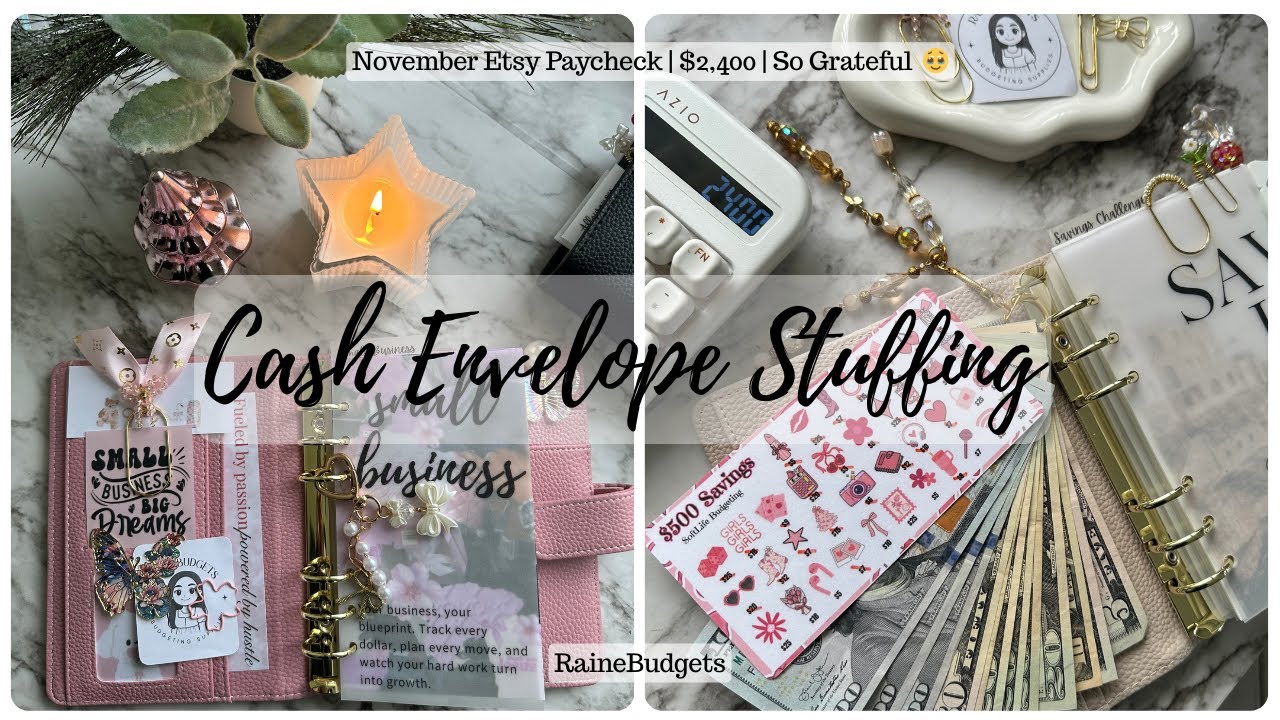 Ноябрьская зарплата на Etsy | 2400 долларов | Очень благодарен 🥹🩷 #cashbudgetingmethod #etsyshop ...