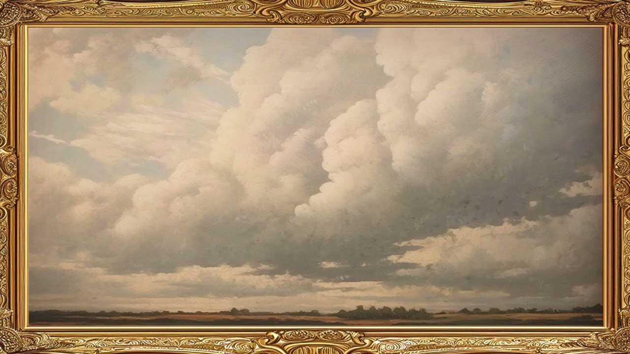 Clouds Frame TV Art Rustic Farmhouse Screensaver Framed HD Wallpaper Country Landscape Slideshow