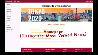 IT - Olympic News Web App screenshot 1