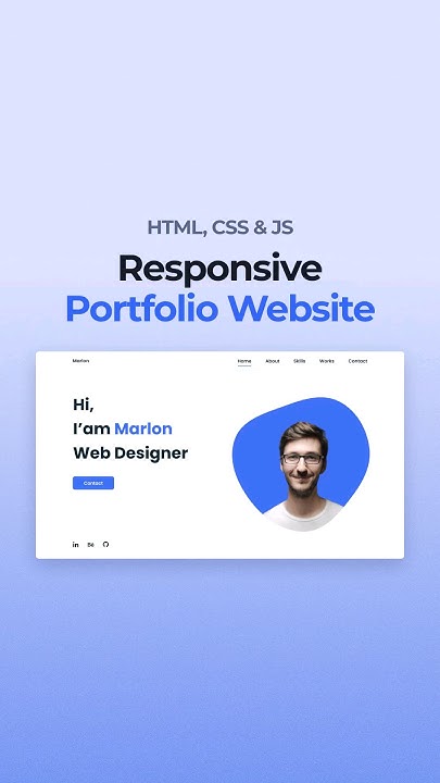 Responsive Portfolio Website HTML CSS JavaScript - YouTube