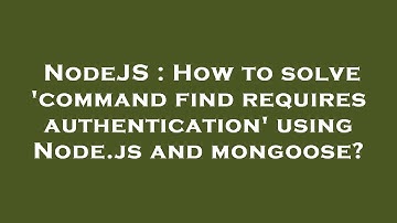 NodeJS : How to solve 