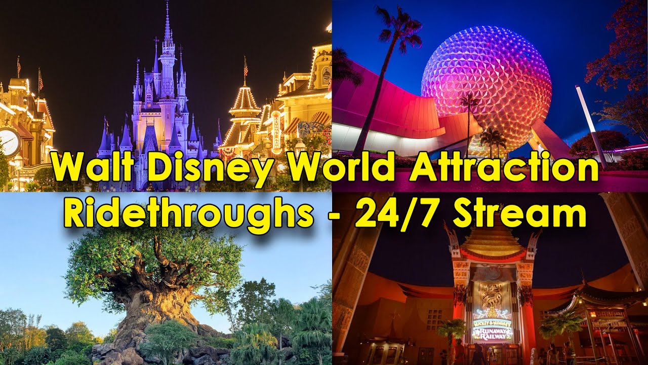 Disney World 'Live' Rides 24/7 Stream at EPCOT, Magic Kingdom, Hollywood Studios, & Animal Kingdom