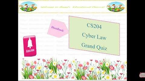 CS204 Cyber Law Grand Quiz Help