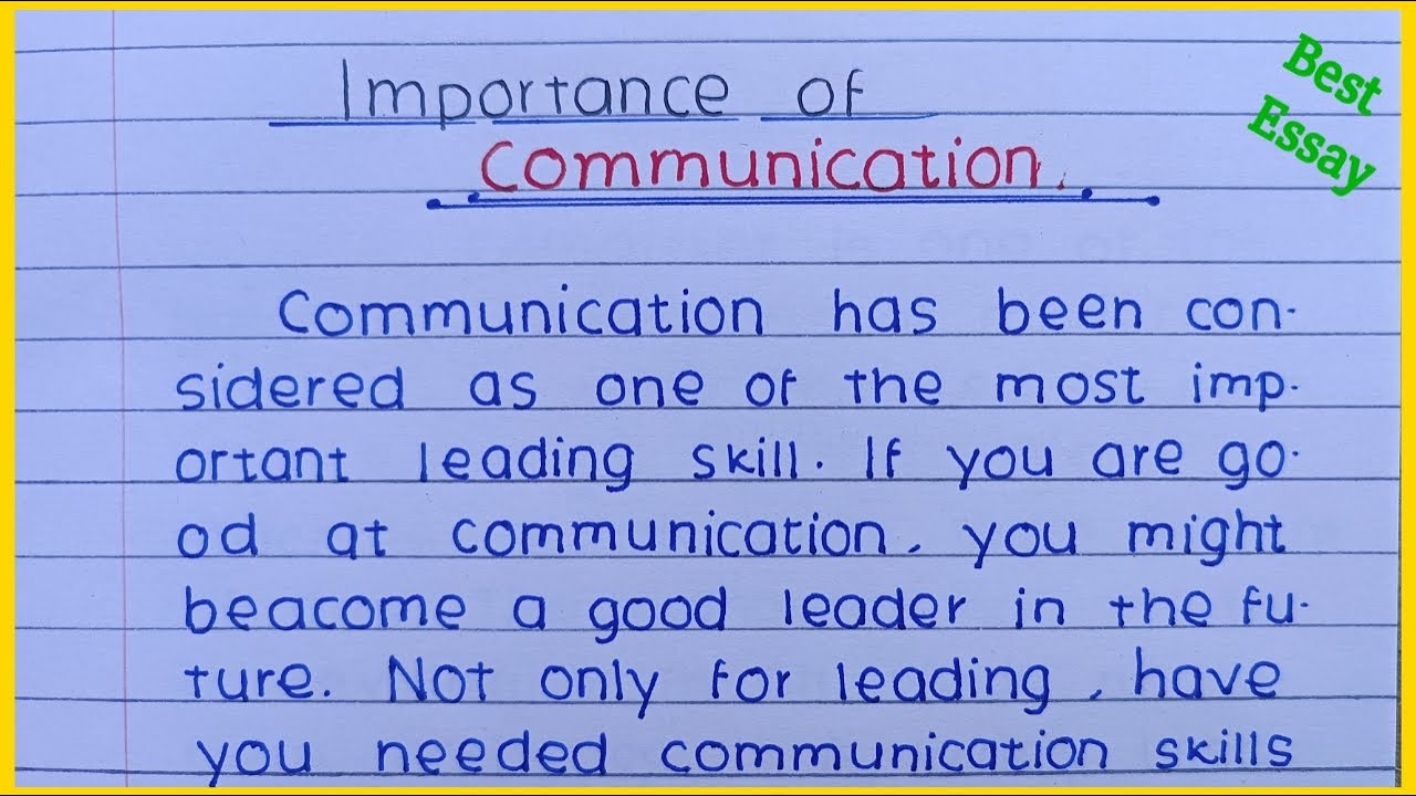 importance of communication essay 250 words
